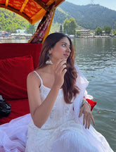 Estella White Chikankari Strappy Short Kurta